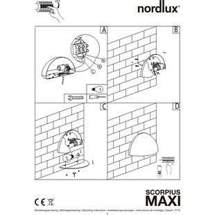 Kinkiet ogrodowy Scorpius Maxi biały Nordlux - Oświetlenie