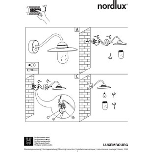 Kinkiet zewnętrzny Nordlux Luxembourg z czujnikiem - Oświetlenie ogrodu