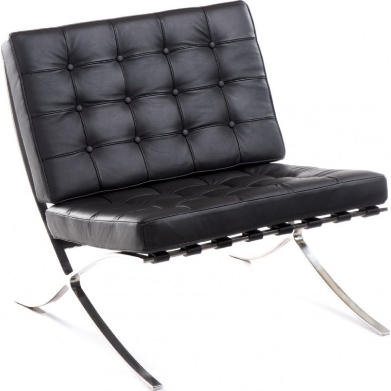 Fotel skórzany pikowany BA1 czarny | D2.Design - Komfort i styl