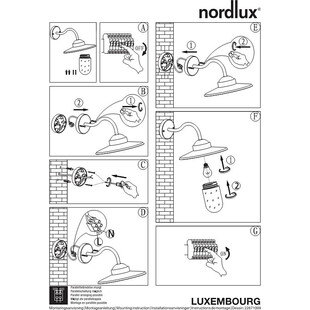 Kinkiet ogrodowy Nordlux Luxembourg - Rdzawe szkło | Sklep z lampami