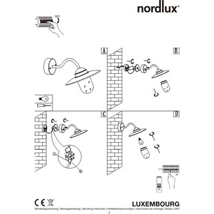 Kinkiet zewnętrzny Nordlux Luxembourg - Miedziana latarnia | Sklep z lampami