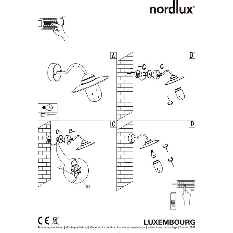 Kinkiet zewnętrzny Nordlux Luxembourg - Miedziana latarnia | Sklep z lampami