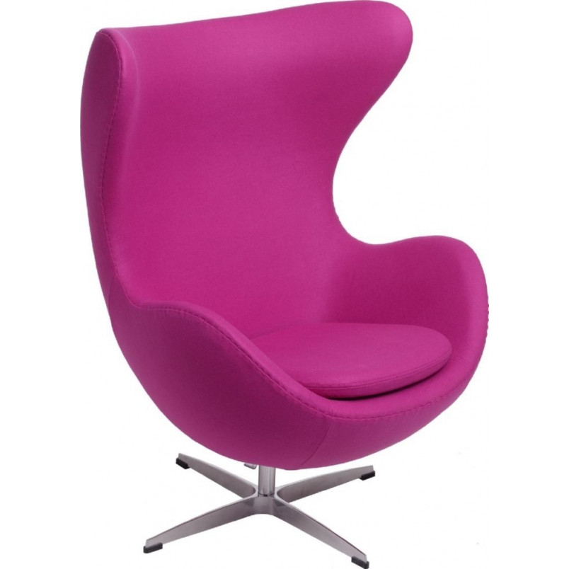 Fotel obrotowy Jajo amarantowy kaszmir | D2 Design