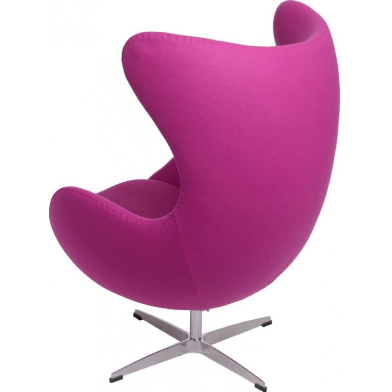 Fotel obrotowy Jajo amarantowy kaszmir | D2 Design