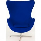 Fotel obrotowy Jajo | Atramentowy kaszmir | D2 Design