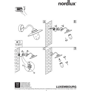 Kinkiet zewnętrzny Luxembourg Nordlux - Elegancka latarnia |