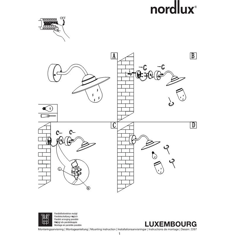 Kinkiet zewnętrzny Luxembourg Nordlux - Elegancka latarnia |