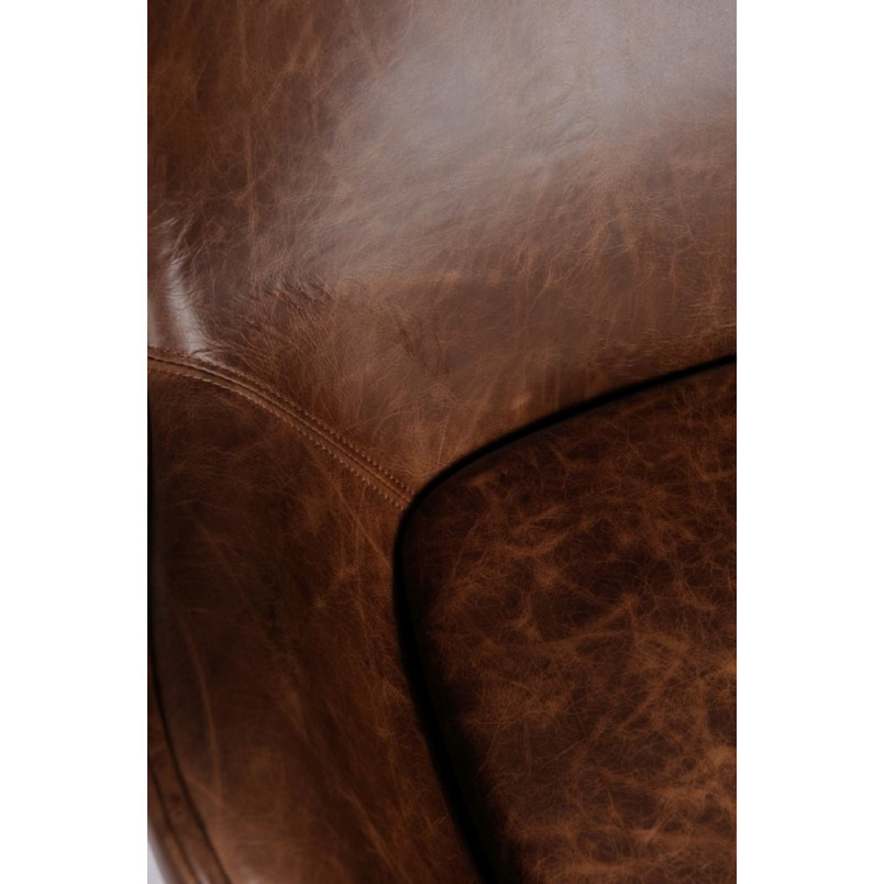 Fotel obrotowy Jajo | Skóra naturalna | D2 Design