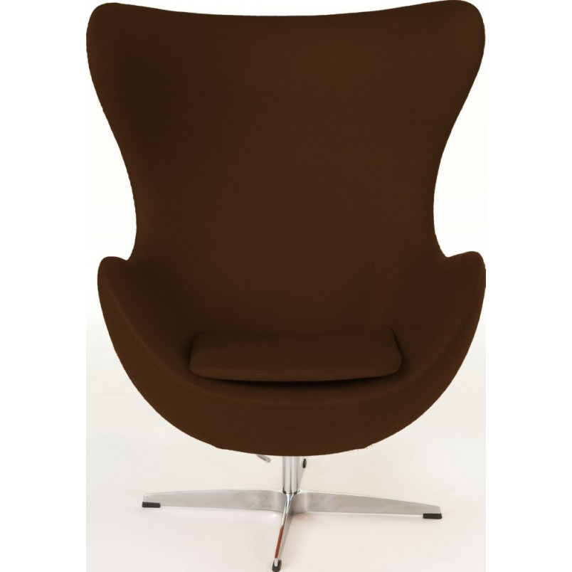 Fotel obrotowy Jajo | Brązowy kaszmir | D2.Design