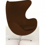 Fotel obrotowy Jajo | Brązowy kaszmir | D2.Design