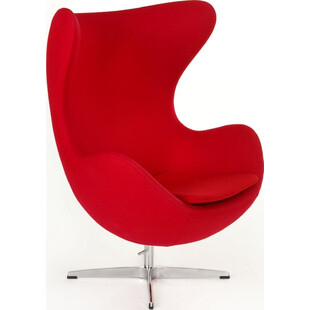 Fotel obrotowy Jajo czerwony kaszmir | D2 Design