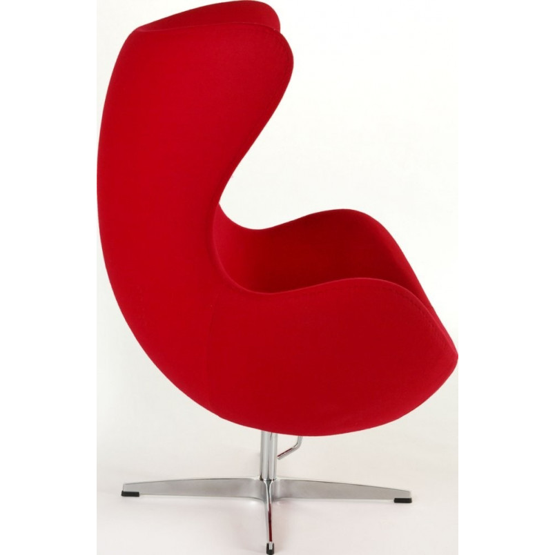 Fotel obrotowy Jajo czerwony kaszmir | D2 Design