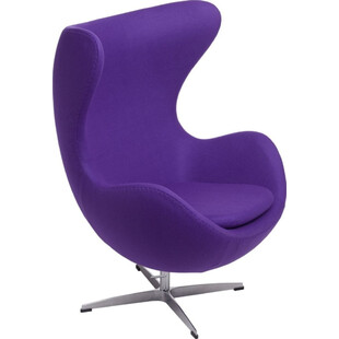 Fotel obrotowy Jajo fioletowy kaszmir D2.Design - Komfort i styl