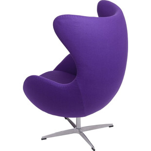 Fotel obrotowy Jajo fioletowy kaszmir D2.Design - Komfort i styl