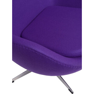 Fotel obrotowy Jajo fioletowy kaszmir D2.Design - Komfort i styl