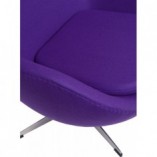 Fotel obrotowy Jajo fioletowy kaszmir D2.Design - Komfort i styl