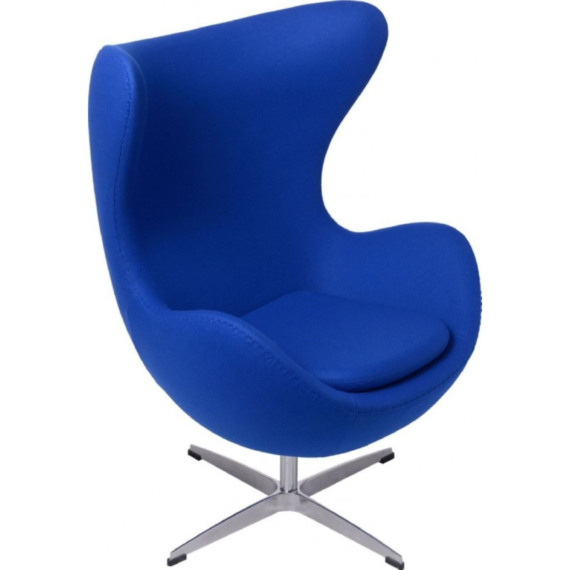 Fotel obrotowy Jajo | Niebieski kaszmir | D2.Design