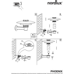 Kinkiet Ogrodowy Phoenix Miedziany Nordlux | Oświetlenie Zewnętrzne