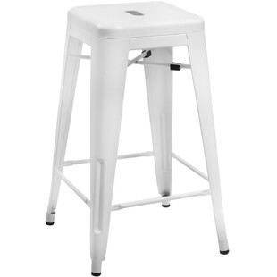 Hoker metalowy Paris biały | D2.Design - Stylowy stołek barowy
