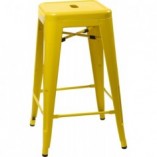 Hoker metalowy Paris żółty | D2.Design - Stylowy stołek barowy