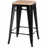 Hoker metalowy Paris Wood | Czarny/Sosna | D2 Design