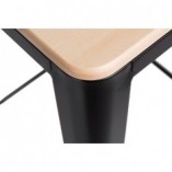 Hoker metalowy Paris Wood | Czarny/Sosna | D2 Design