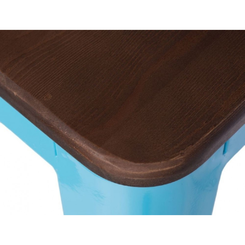 Hoker Paris Wood niebieski z drewnem | D2 Design - Kup Teraz!