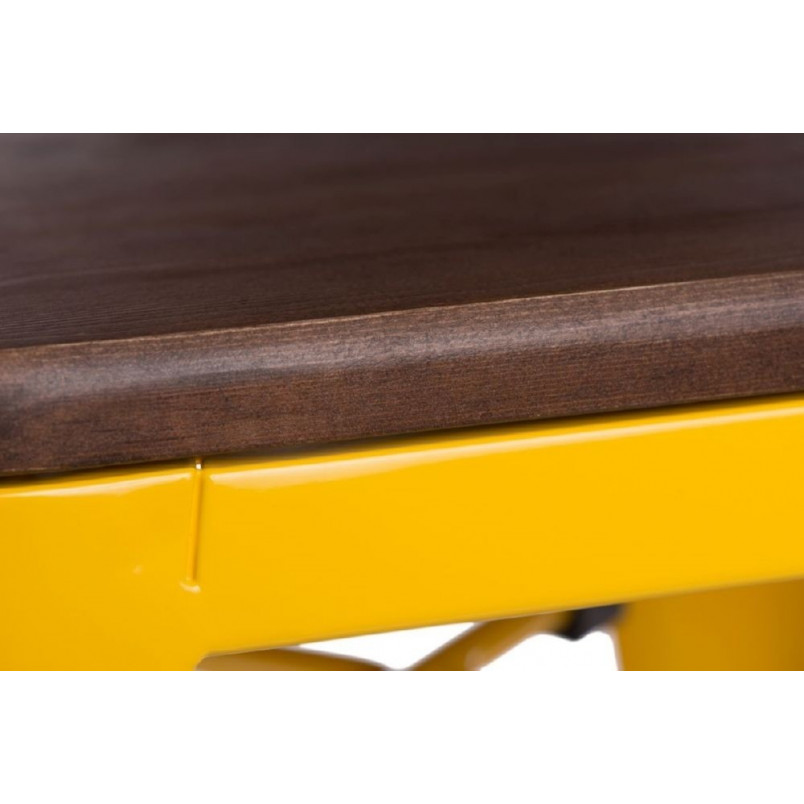Hoker metalowy Paris Wood żółty | D2 Design - Kup teraz!