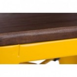 Hoker metalowy Paris Wood żółty | D2 Design - Kup teraz!