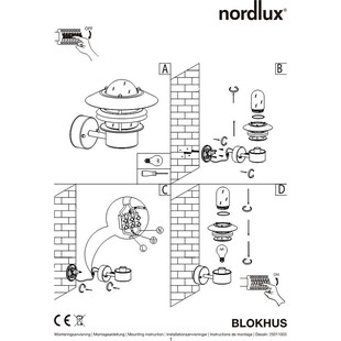 Kinkiet ogrodowy retro Blokhus Up czarny Nordlux - Oświetlenie
