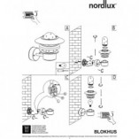 Kinkiet zewnętrzny retro Nordlux Blokhus Up - Stal galwanizowana