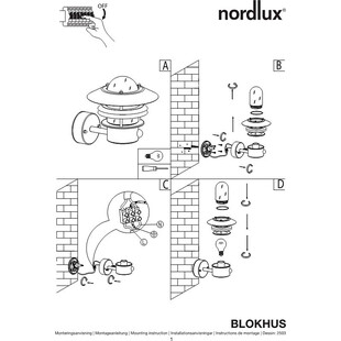 Kinkiet zewnętrzny Nordlux Blokhus Up - Czarny z czujnikiem