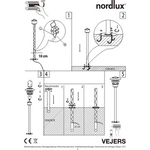 Lampa Ogrodowa Vejers - Nordlux | Srebrna, Stal Galwanizowana