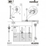 Lampa Ogrodowa Vejers - Nordlux | Srebrna, Stal Galwanizowana