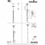 Lampa Ogrodowa Vejers Nordlux - Srebrna, 215cm | Sklep z Oświetleniem