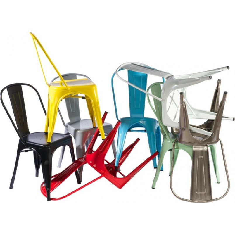 Krzesło metalowe Paris czerwone | D2 Design - Industrialny design