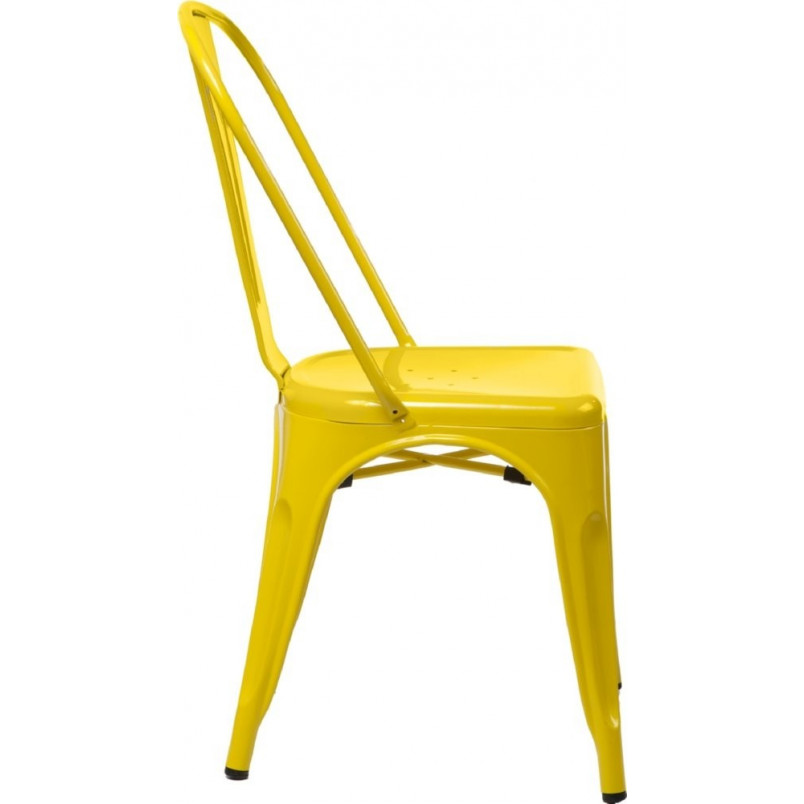 Krzesło metalowe Paris żółte | Industrialny design D2.Design