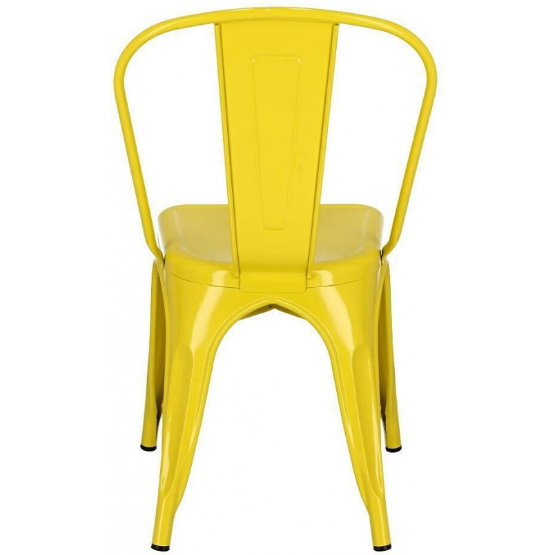 Krzesło metalowe Paris żółte | Industrialny design D2.Design