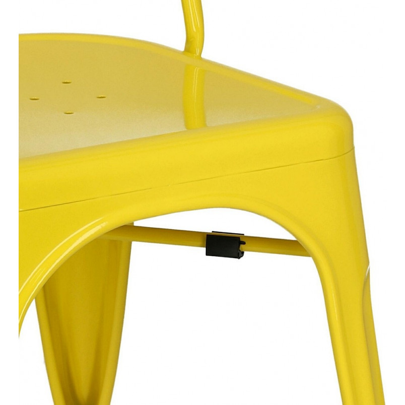 Krzesło metalowe Paris żółte | Industrialny design D2.Design