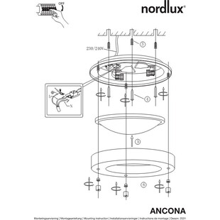 Plafon zewnętrzny Ancona Maxi - Nordlux | Stal szczotkowana