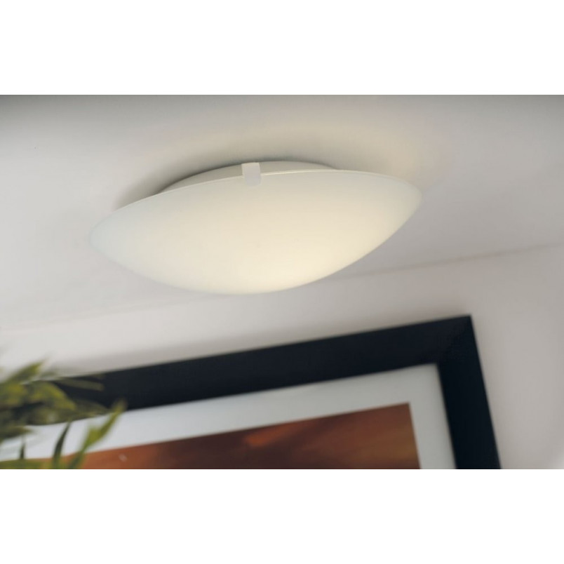 Plafon szklany biały Nordlux 25cm - Eleganckie oświetlenie