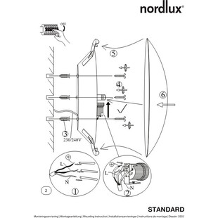 Plafon szklany biały Nordlux 25cm - Eleganckie oświetlenie