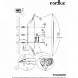 Plafon szklany biały Nordlux 25cm - Eleganckie oświetlenie