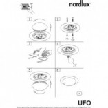 Plafon szklany łazienkowy Nordlux UFO | Biały, E27, IP44
