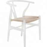 Krzesło drewniane skandynawskie Wicker - D2 Design | Białe