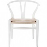 Krzesło drewniane skandynawskie Wicker - D2 Design | Białe