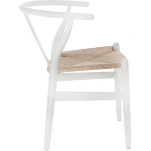 Krzesło drewniane skandynawskie Wicker - D2 Design | Białe