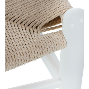 Krzesło drewniane skandynawskie Wicker - D2 Design | Białe