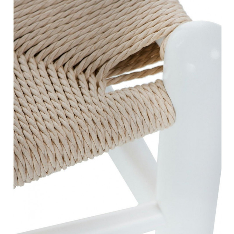 Krzesło drewniane skandynawskie Wicker - D2 Design | Białe