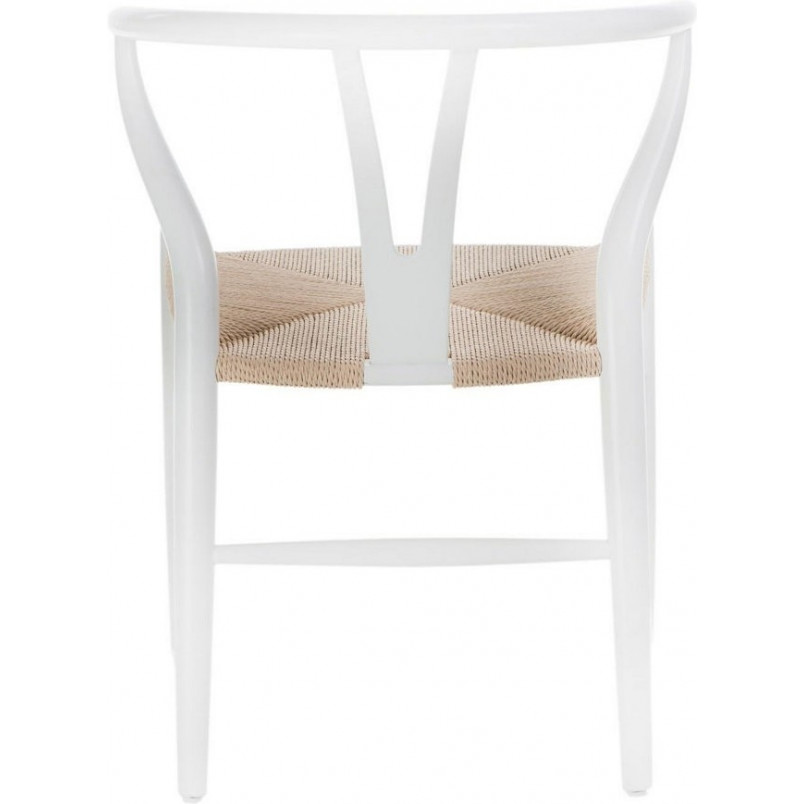 Krzesło drewniane skandynawskie Wicker - D2 Design | Białe